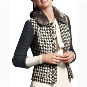CAbi Houndstooth Mixer Cardigan Sweater Jacket ❤️